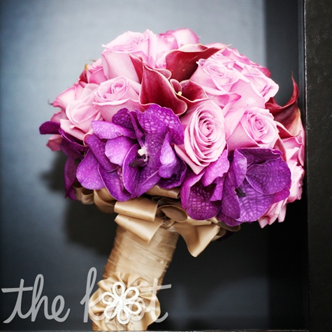 Pink and Purple Bridal Bouquet