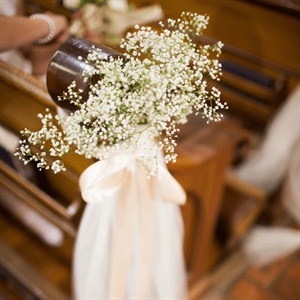 Wedding pew flowers