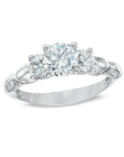 ... diamonds, this ring is finished with a polished shine. This ring